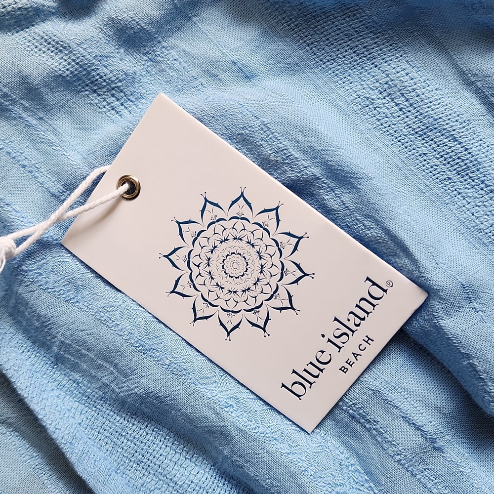 Blue Island Beach Maxi Cover-Up in Chambray Blue - Picture 9 of 11